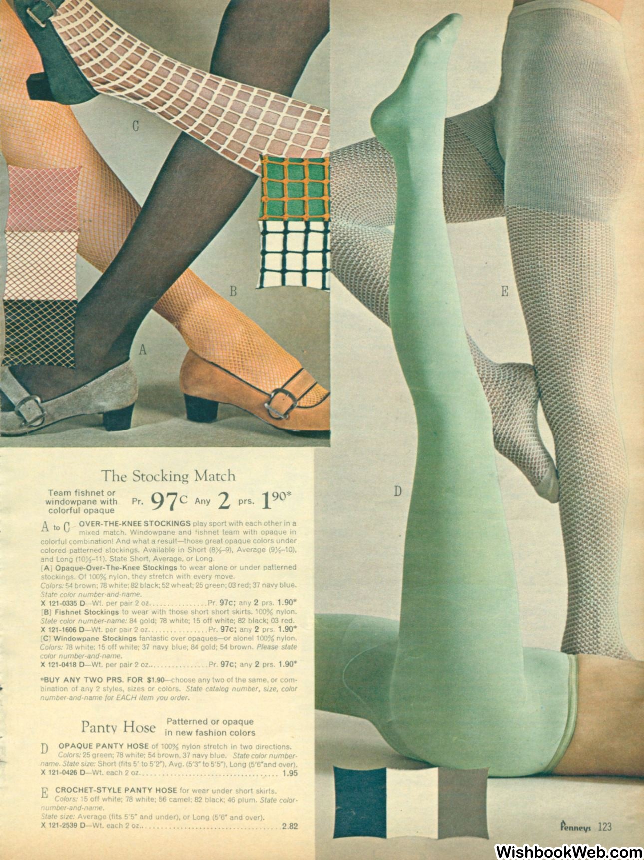 2 Pairs Vintage-New Stockings Size 10 Medium Length 1960's Nylons White Brown 
